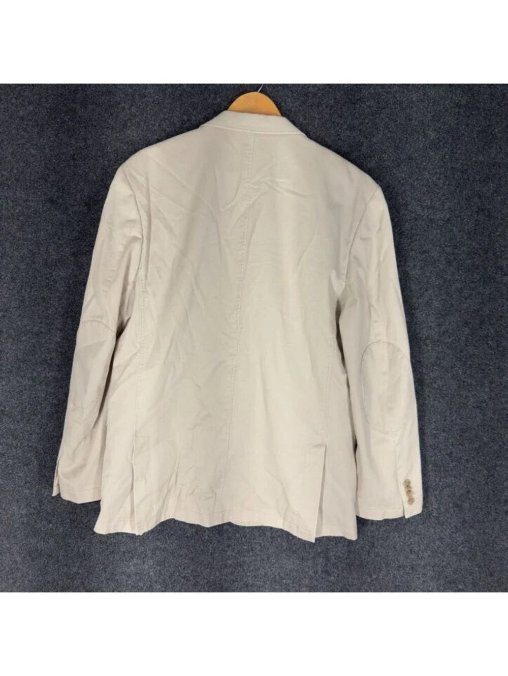 Joseph Abboud Blazer Men XL Beige Button Up Collared Long Sleeve Cotton Lined